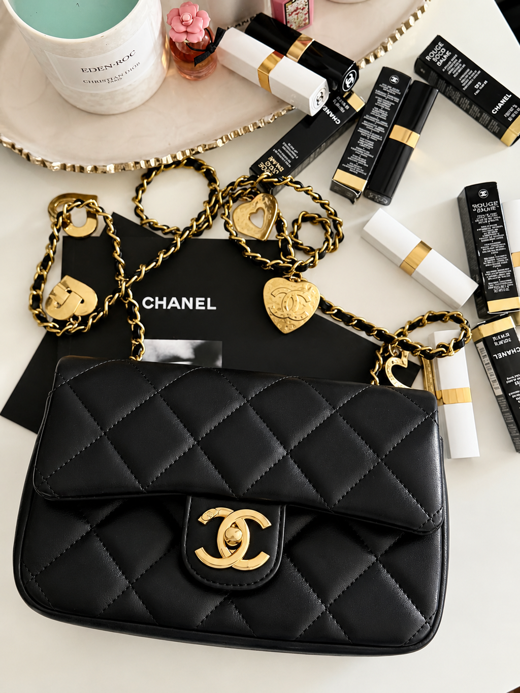 Chanel Lambskin Alike - Exclusive GWP bag with 5 charm