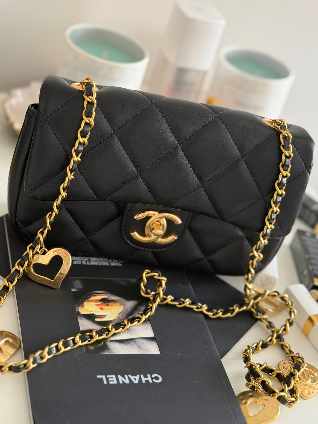Chanel Lambskin Alike - Exclusive GWP bag with 5 charm