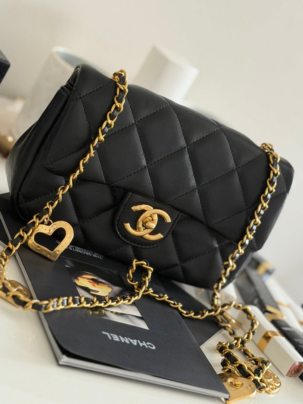 Chanel Lambskin Alike - Exclusive GWP bag with 5 charm