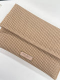 Yves Saint Laurent Beauté YSL Clutch in Woven Beige Raffia